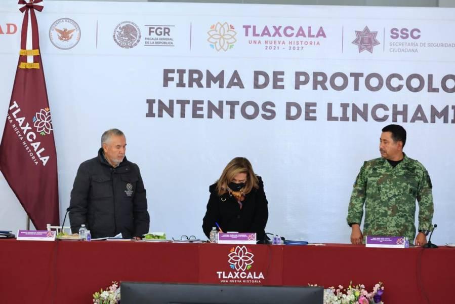 Firma gobierno del estado y municipios protocolo de actuación policial para intentos de linchamiento