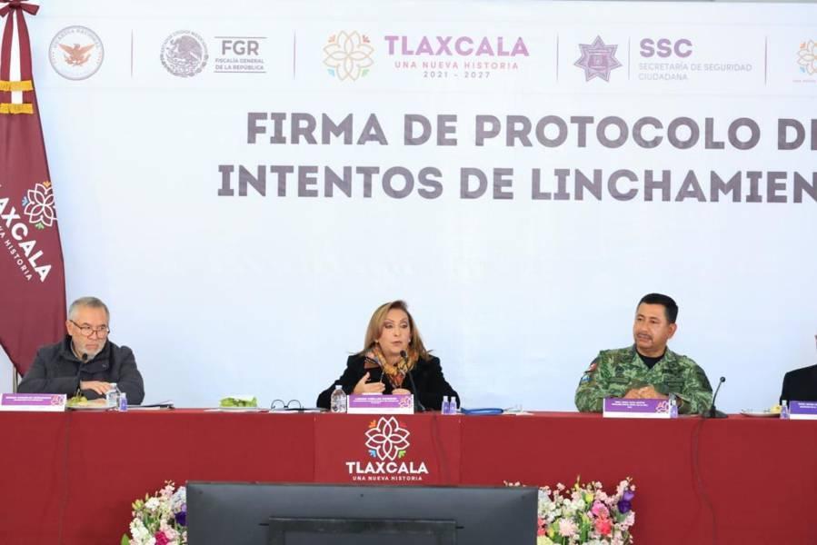Firma gobierno del estado y municipios protocolo de actuación policial para intentos de linchamiento