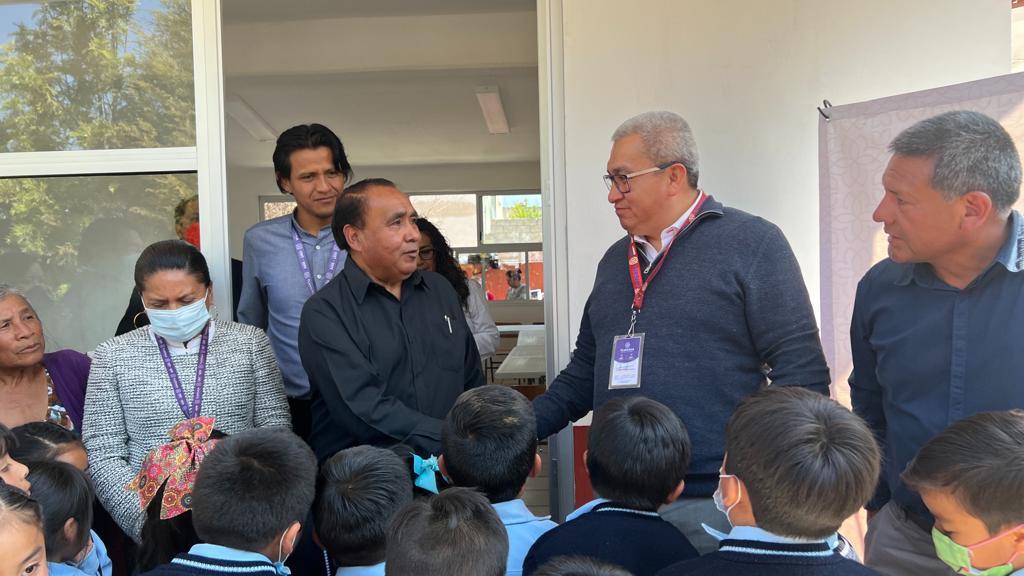 Inauguró SEPE–USET aula didáctica en la escuela bilingüe “Telpochkali” de Tetlanohcan 
