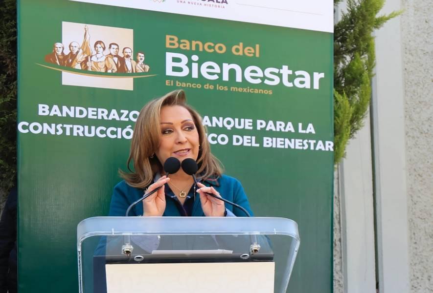 Tlaxcala, ejemplo a nivel nacional en la construcción de bancos del bienestar: Gobernadora