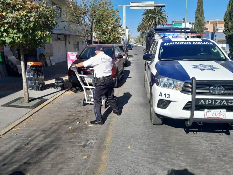 Para eficientar la movilidad, Policía de Apizaco aplica operativo "Apartado"