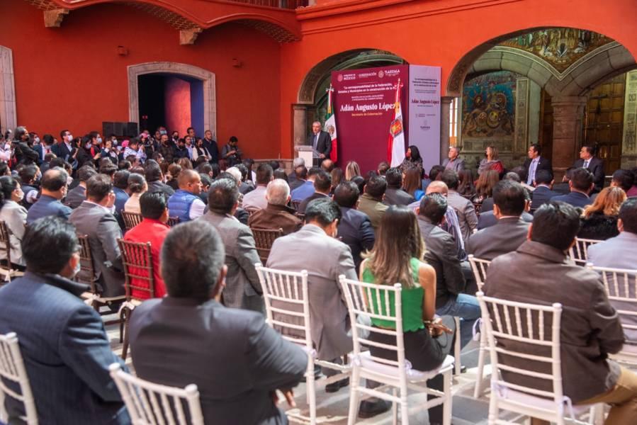 Tlaxcala tiene el apoyo del presidente López Obrador: Adán Augusto