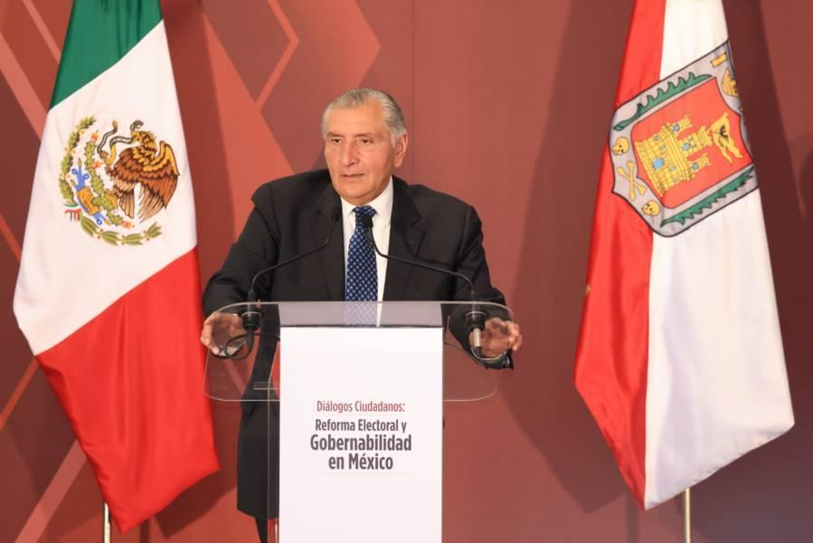 Lorena Cuéllar Cisneros, ejemplo de gobernabilidad en el país: Adán Augusto López Hernández