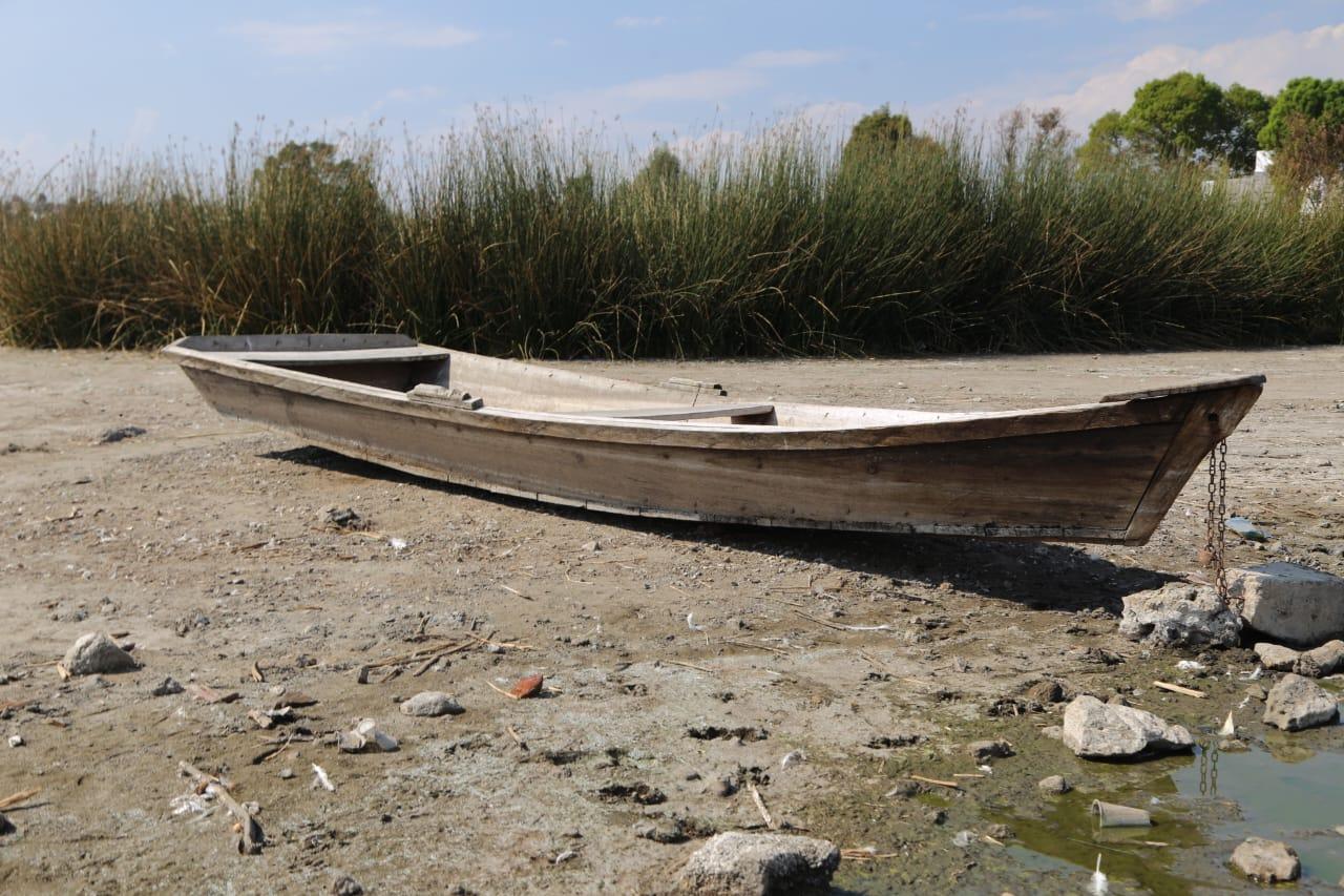 Laguna de Acuitlapilco desciende drásticamente su nivel