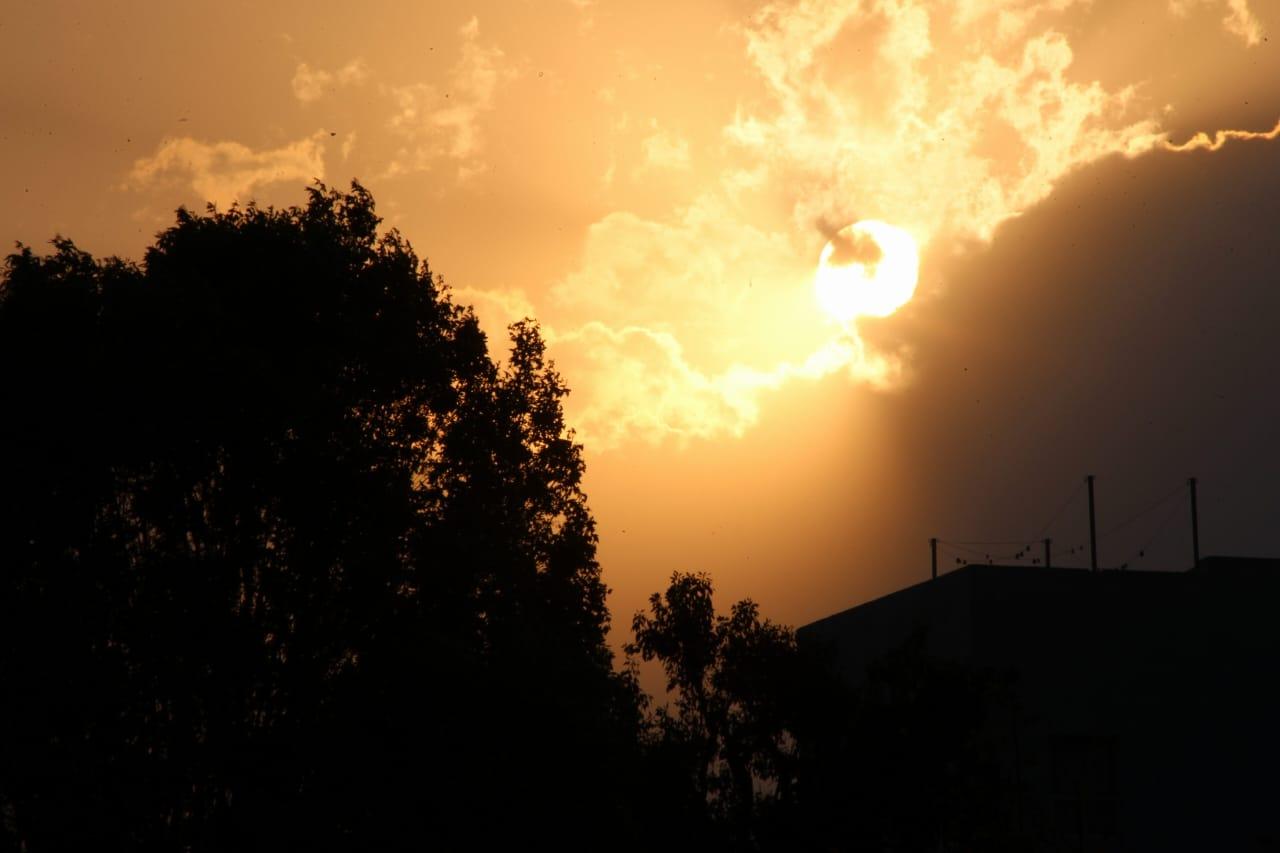 Frío atardecer en la capital tlaxcalteca