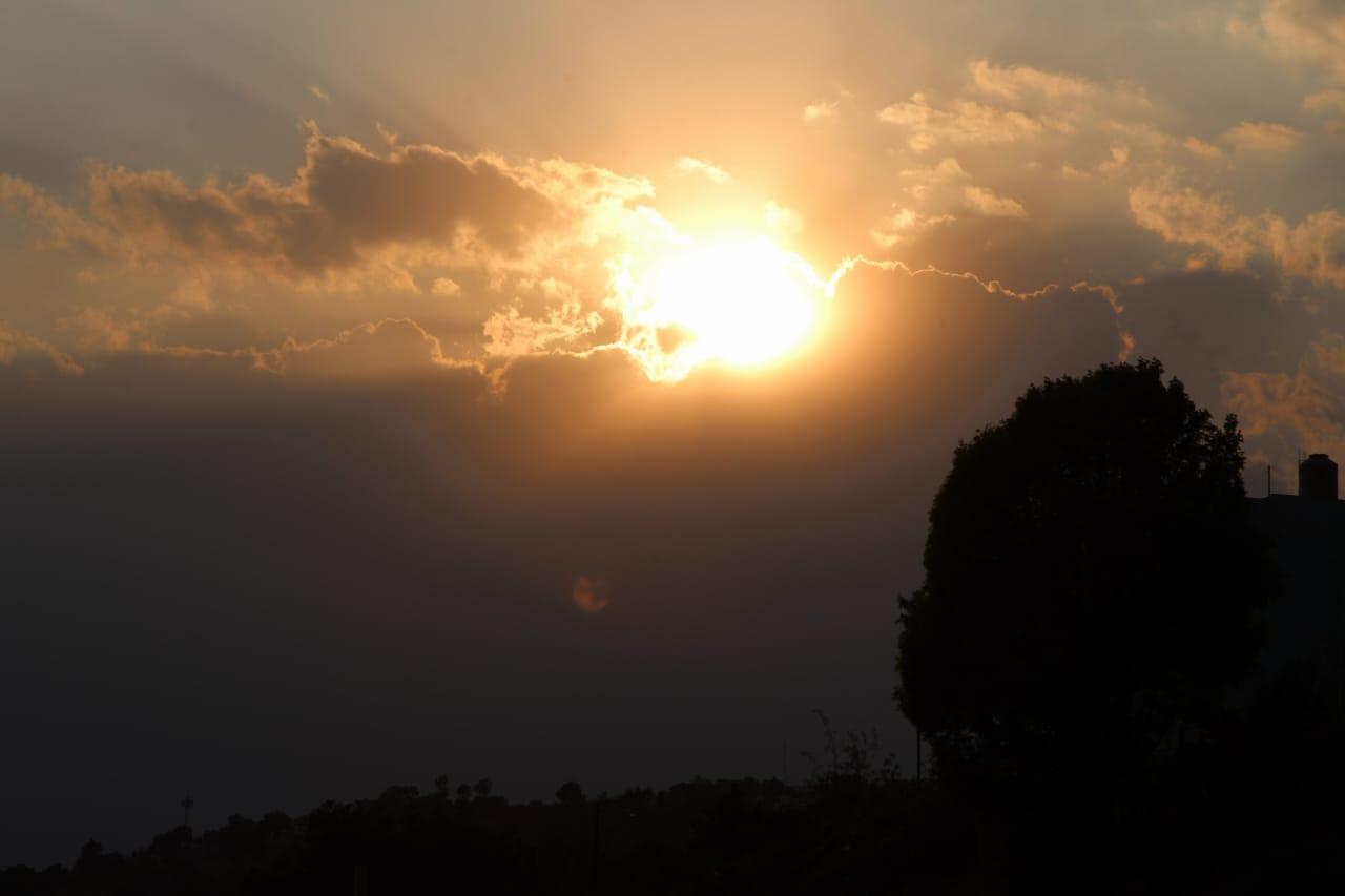Frío atardecer en la capital tlaxcalteca