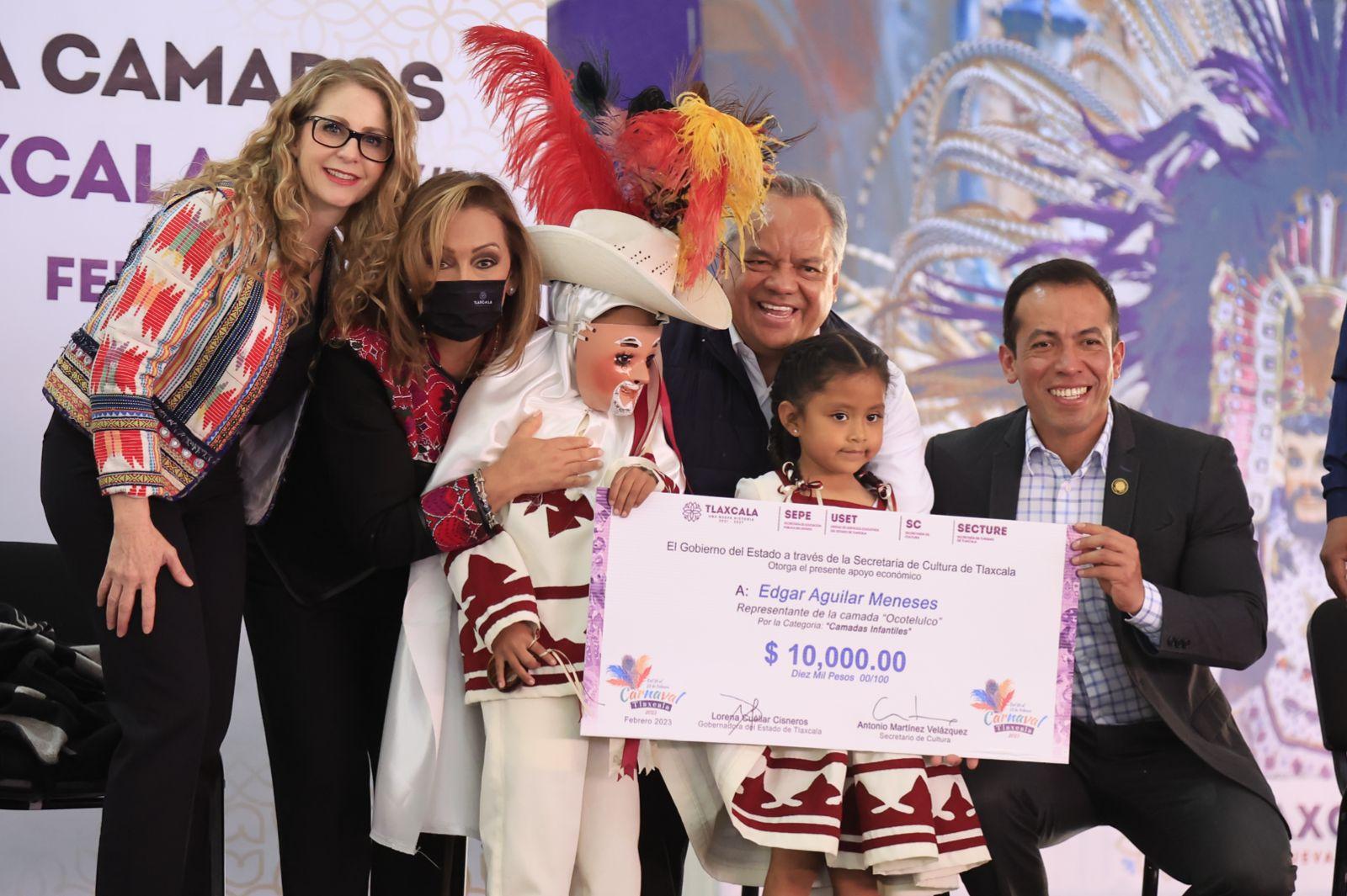 Apoya Gobernadora Lorena Cuéllar con 4.5 mdp a participantes de Carnaval Tlaxcala 2023