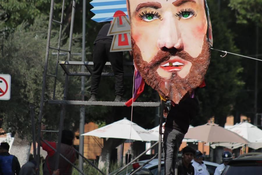 Alistan avenida Independencia con adornos para el carnaval de Tlaxcala  
