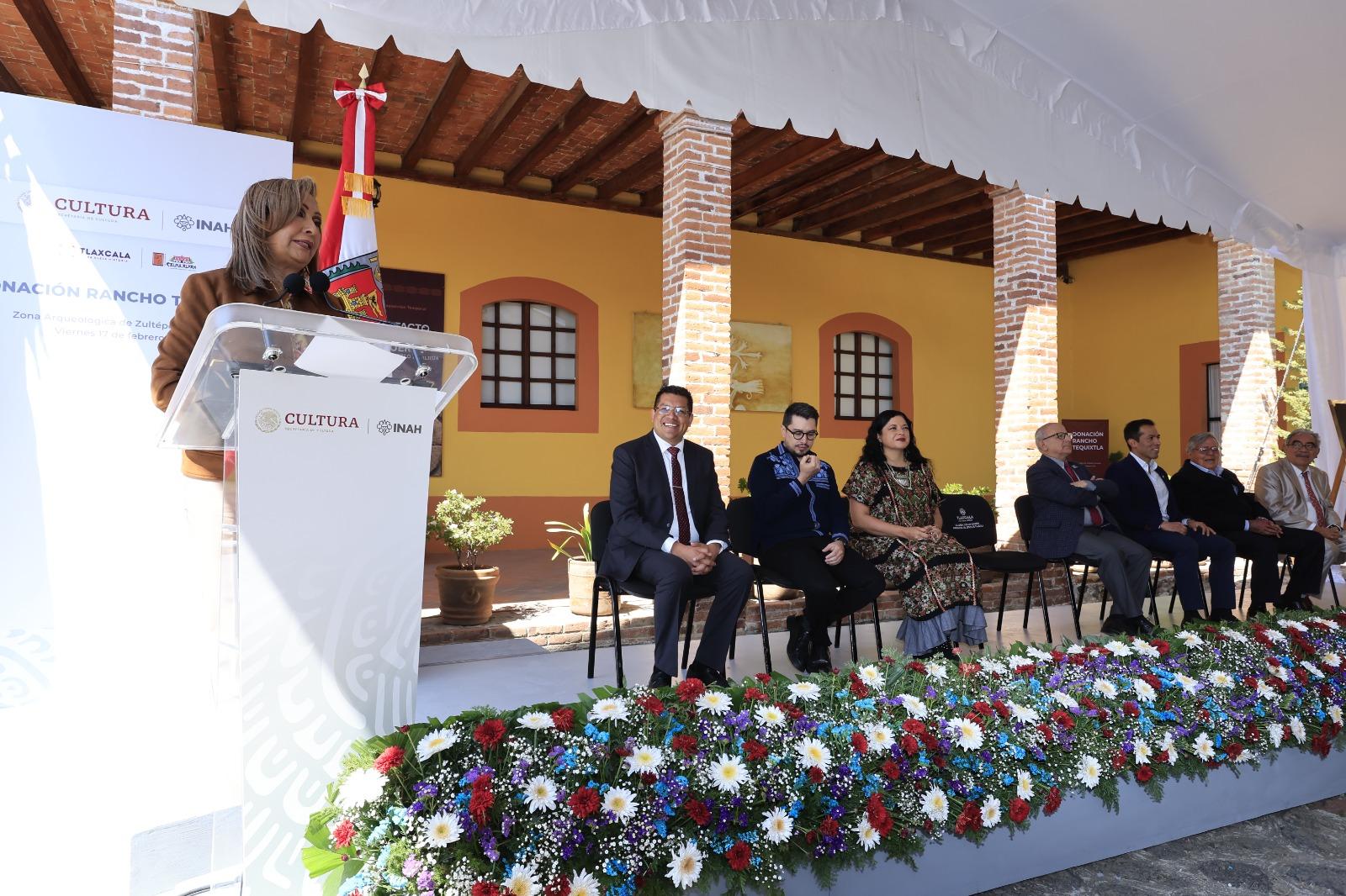 Atestiguó Gobernadora Lorena Cuéllar donación del Rancho Tequixtla al INAH 