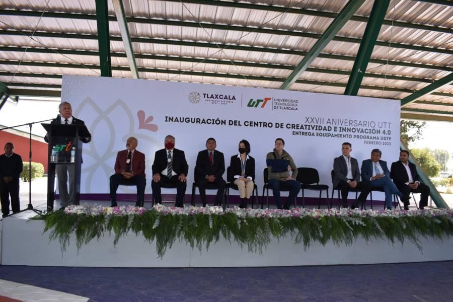 Inaugura UTT centro de creatividad e innovación 4.0 y entrega equipamiento