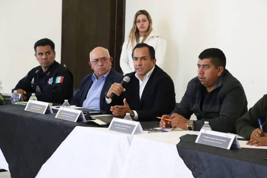 Acuerda SSC estrategias en materia de seguridad con seis alcaldes