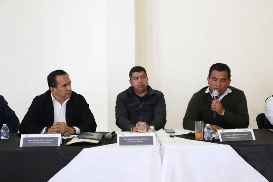 Acuerda SSC estrategias en materia de seguridad con seis alcaldes