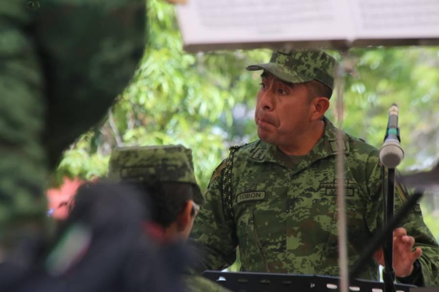 Deleita banda de la Sedena a público tlaxcalteca