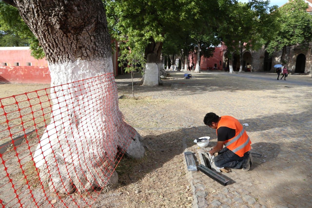 Casi lista la iluminación del ex Convento de San Francisco 