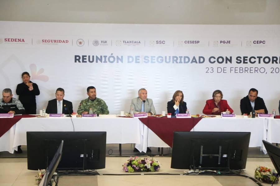 Encabeza Gobernadora Reunión de Seguridad en Tlaxcala 