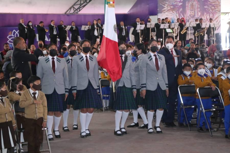 Celebran el Día de la Bandera en Tlaxcala