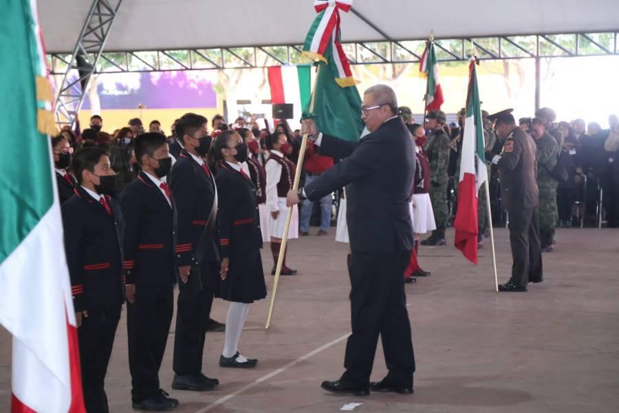 Celebran el Día de la Bandera en Tlaxcala