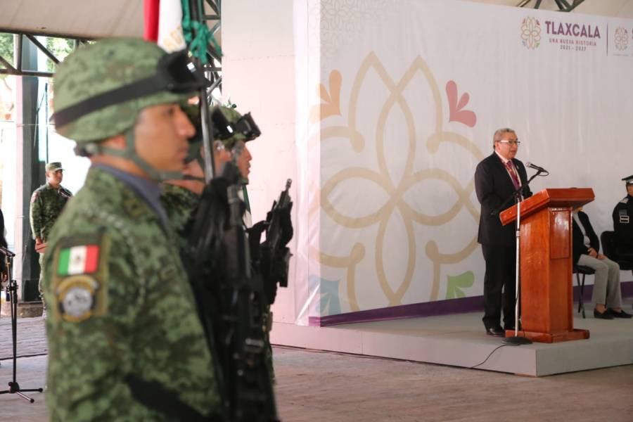 Celebran el Día de la Bandera en Tlaxcala