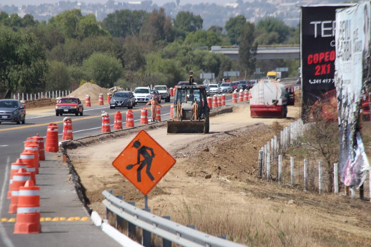 Continúan trabajos de ampliación de la autopista Tlaxcala- Puebla 