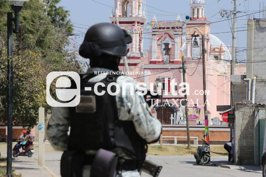 Localizan domicilio donde se resguardaban armas de fuego y chalecos balísticos en Tepetitla 