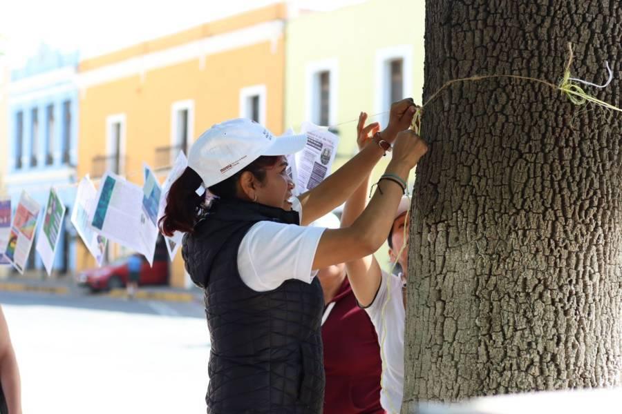 Militantes de MORENA realizan campaña informativa sobre los derechos de las mujeres 
