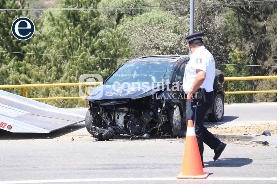 Una mujer lesionada deja volcadura en Atlihuetzia 