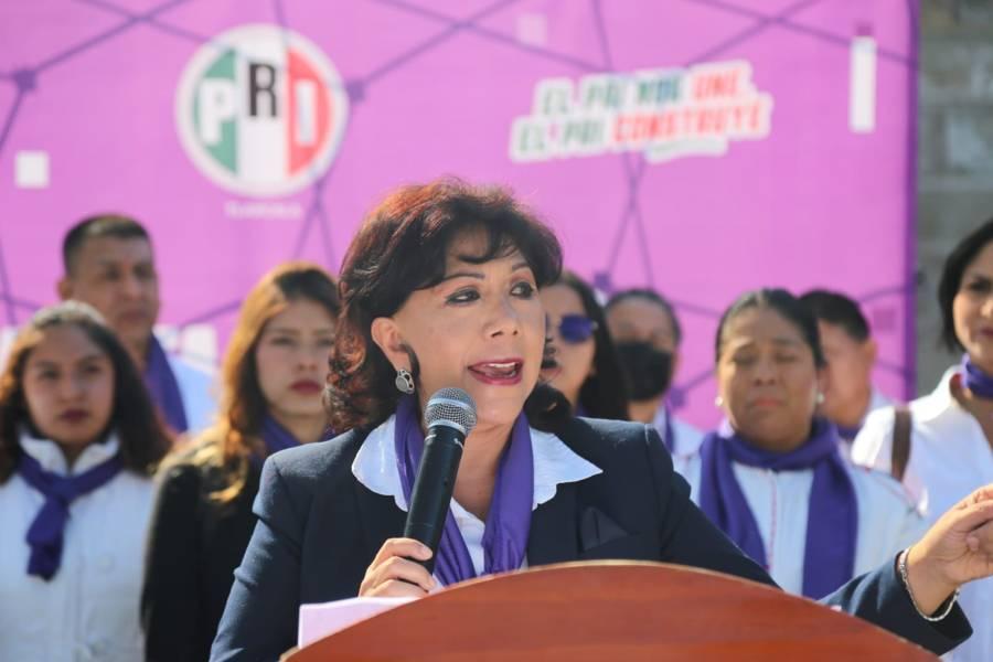 Se manifiestan mujeres priístas en este 8 de marzo