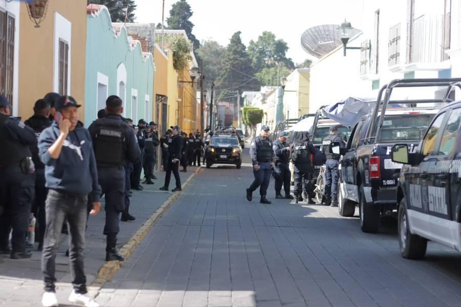 Inicia operativo de la policía estatal en el centro histórico de Tlaxcala 