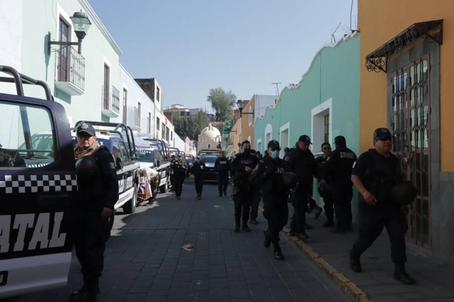 Inicia operativo de la policía estatal en el centro histórico de Tlaxcala 