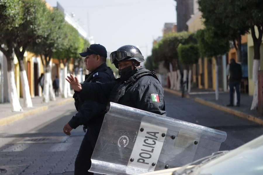 Inicia operativo de la policía estatal en el centro histórico de Tlaxcala 