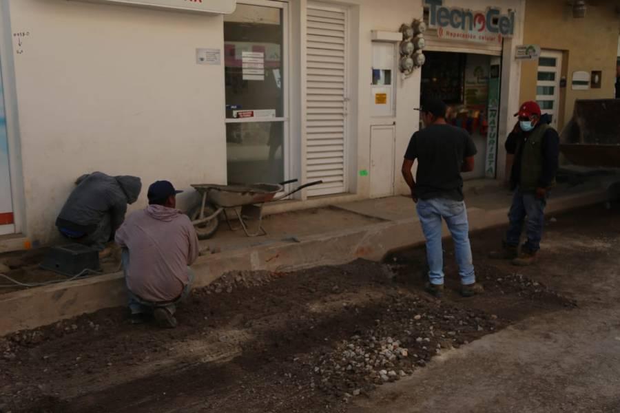 Continúa cerrada la calle Manuel Saldaña en Chiautempan