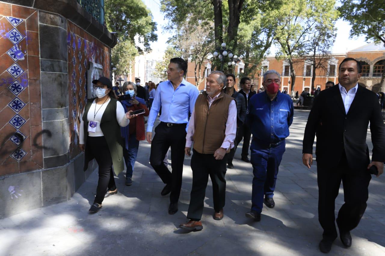 Presentan autoridades denuncias por daños al Centro Histórico de Tlaxcala 
