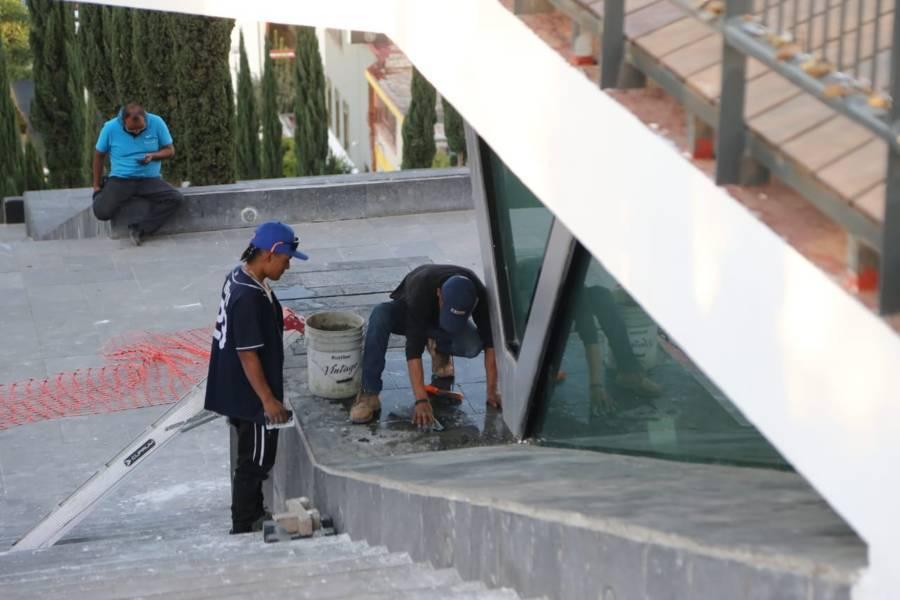 A punto de terminar trabajos de remodelación en mirador de las Escalinatas 