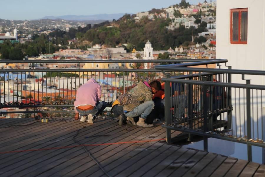 A punto de terminar trabajos de remodelación en mirador de las Escalinatas 