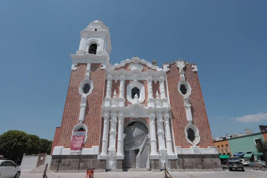 Avanzan trabajos en el encalado de la fachada del templo de San José