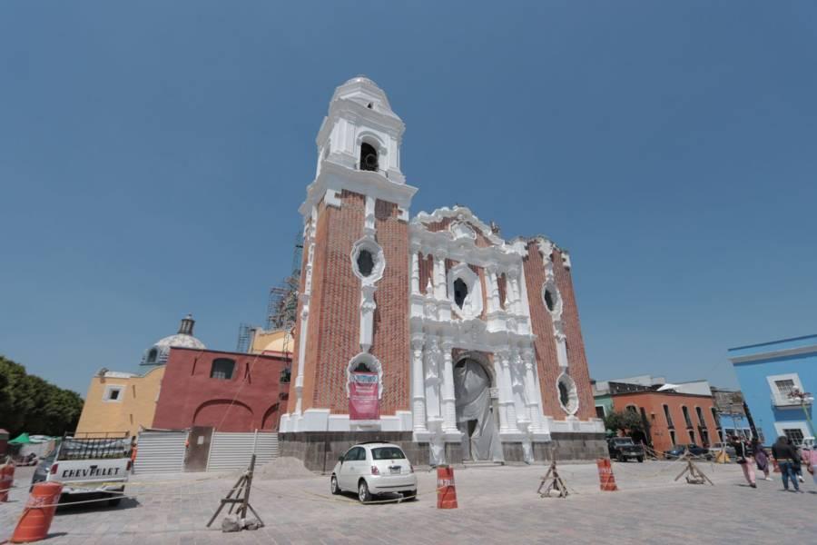 Avanzan trabajos en el encalado de la fachada del templo de San José