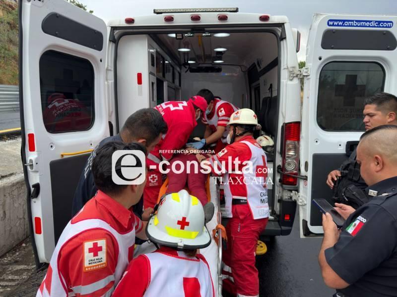Accidente vial en la carretera Tlaxcala-apizaco 