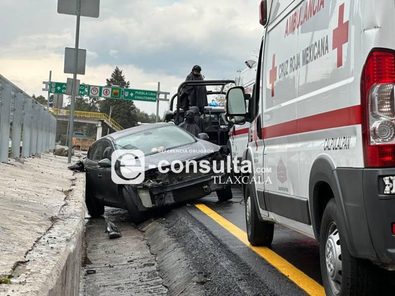 Accidente vial en la carretera Tlaxcala-apizaco 