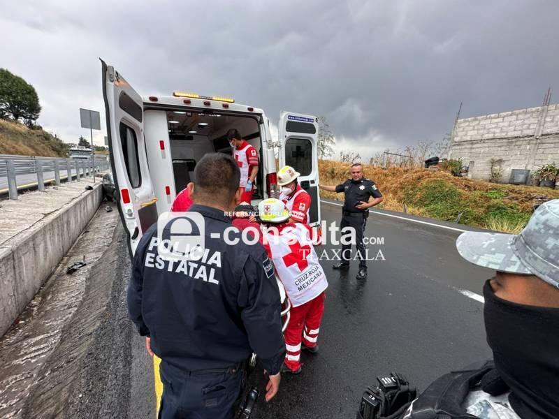 Accidente vial en la carretera Tlaxcala-apizaco 