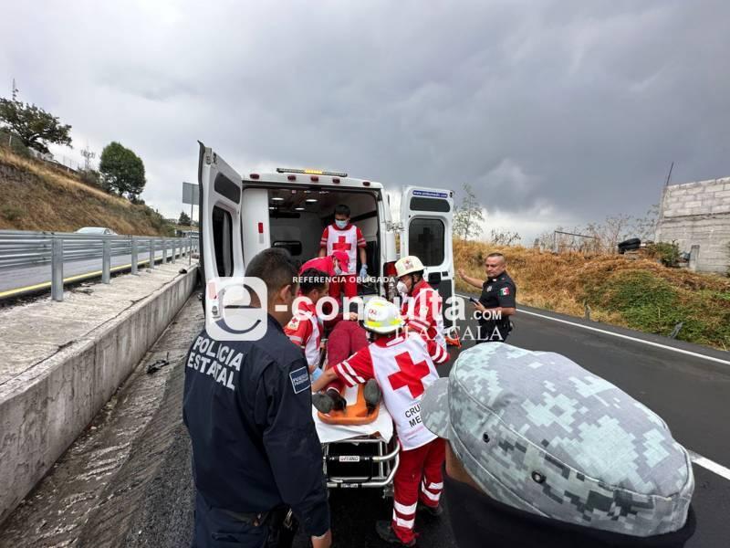 Accidente vial en la carretera Tlaxcala-apizaco 