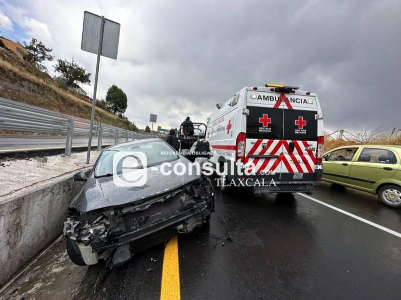 Accidente vial en la carretera Tlaxcala-apizaco 