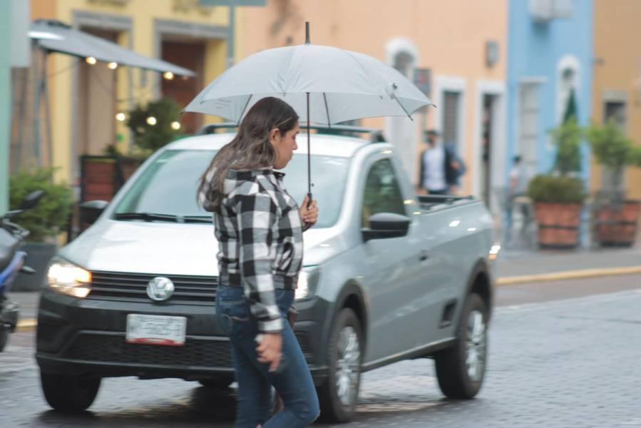 Tarde lluviosa en la capital tlaxcalteca 