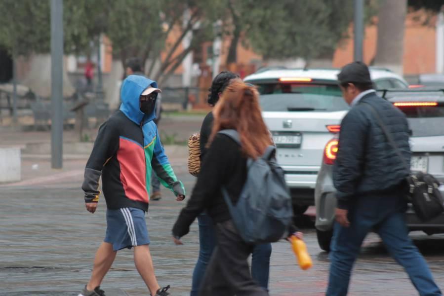 Tarde lluviosa en la capital tlaxcalteca 