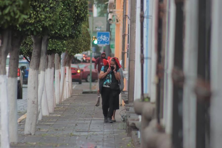 Tarde lluviosa en la capital tlaxcalteca 