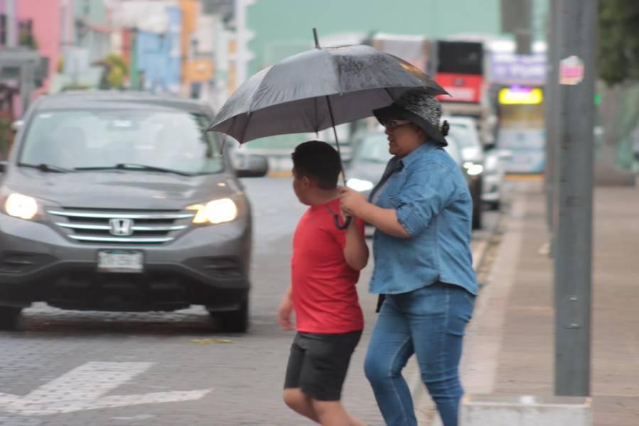 Tarde lluviosa en la capital tlaxcalteca 