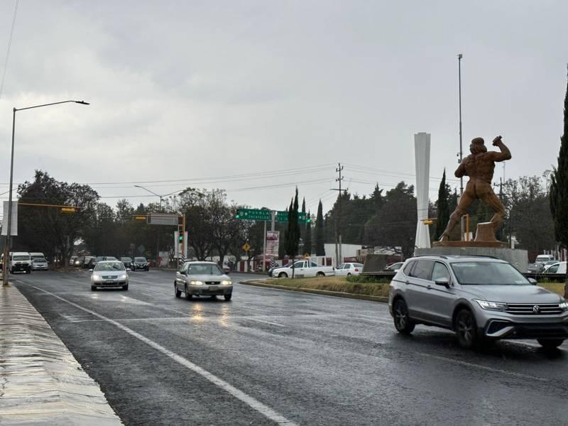 Tarde lluviosa en la capital tlaxcalteca 