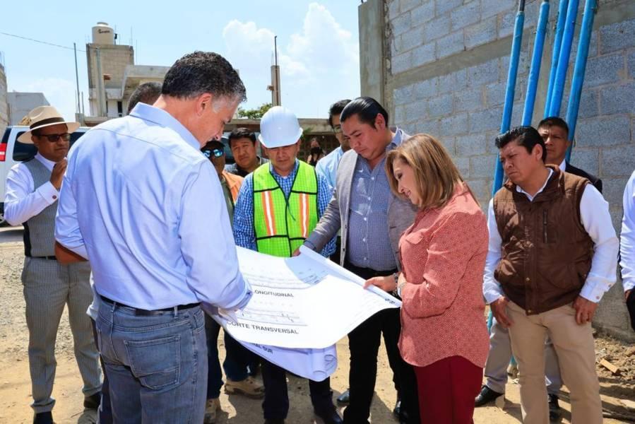 Supervisó Gobernadora la construcción del Mercado Municipal de Contla
