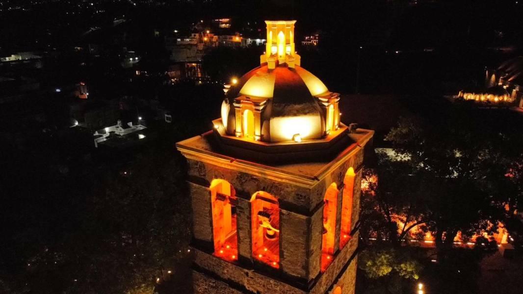 Así luce el Exconvento de San Francisco con la nueva iluminación 