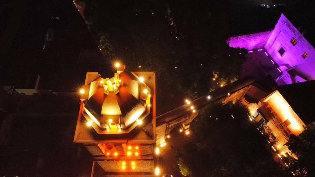 Así luce el Exconvento de San Francisco con la nueva iluminación 