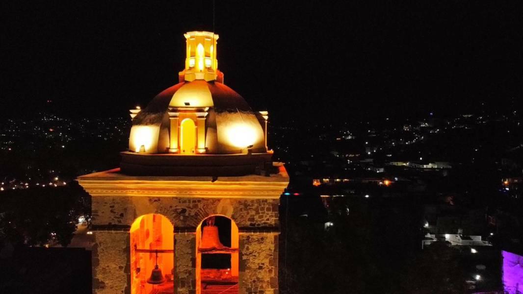 Así luce el Exconvento de San Francisco con la nueva iluminación 